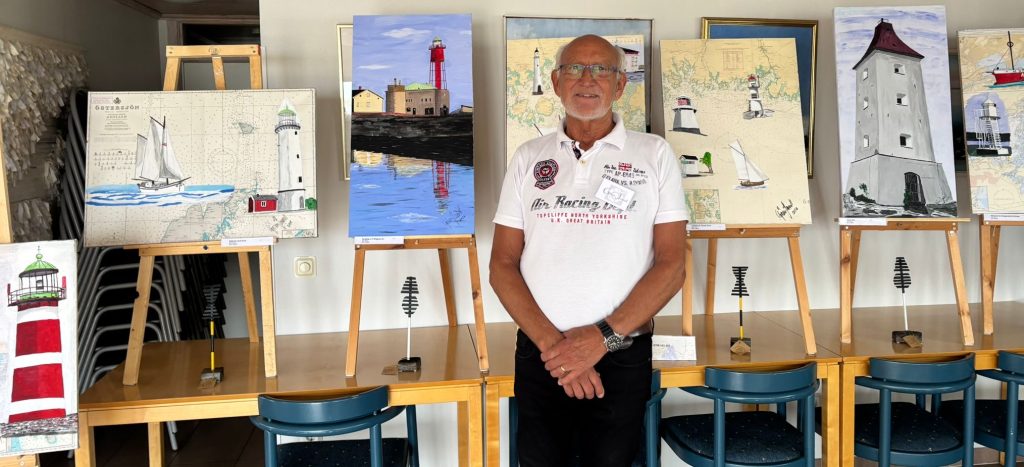 Göran Janrell med sin konst